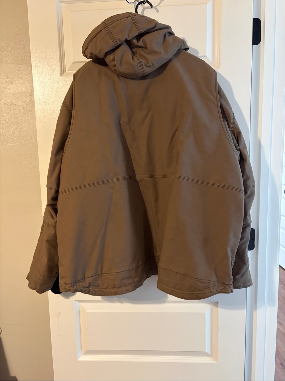 Carhartt Men’s Brown Hooded Work Jacket - Picture 2 of 3
